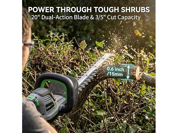 Endutools Cordless Electric Hedge Trimmer