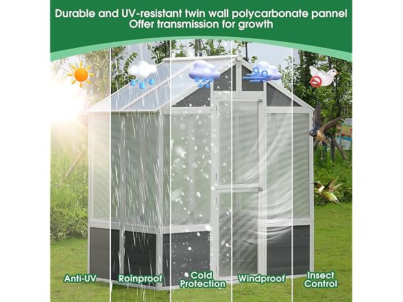 GLANZEND Polycarbonate Greenhouse
