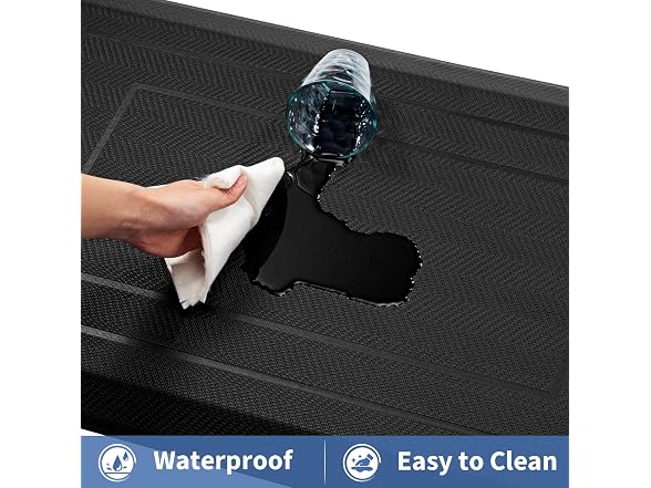 UKISS Black 20" x 48" Cushioned Comfort Mat
