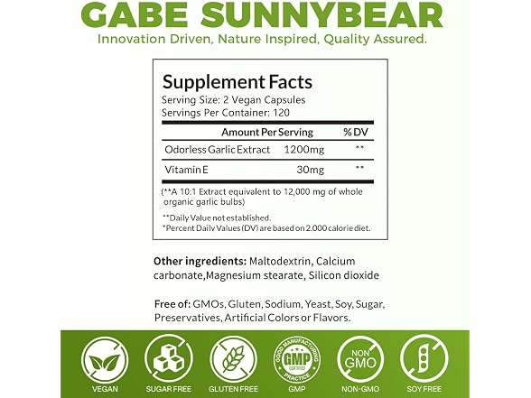 GABE SUNNYBEARS Aged Garlic Extract 10:1