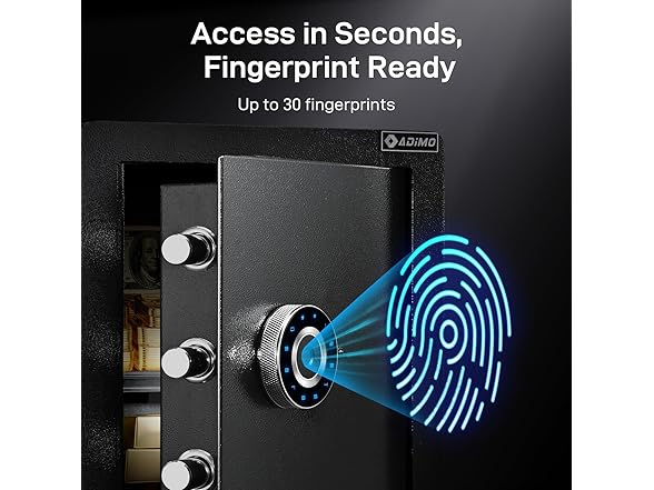 ADIMO Biometric Safe Box 1.6 CuFt. w/ Touchscreen