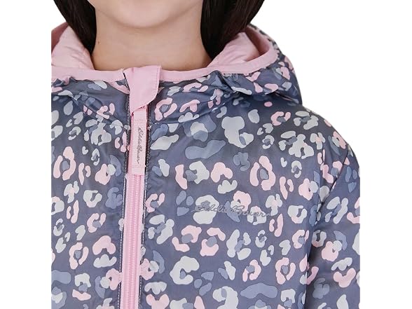 Eddie Bauer Girls (L) Reversible Hooded Jacket