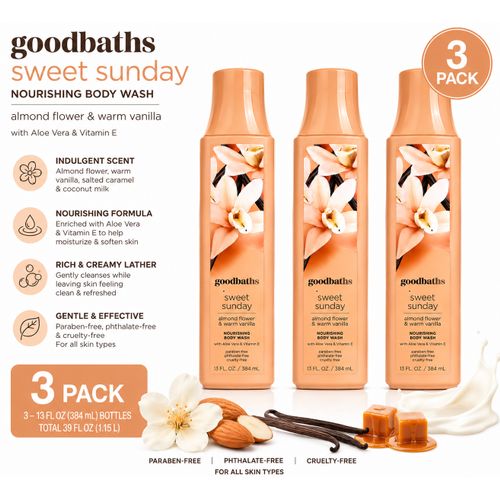 3Pk Goodbaths Nourishing Body Wash - Gallery 8