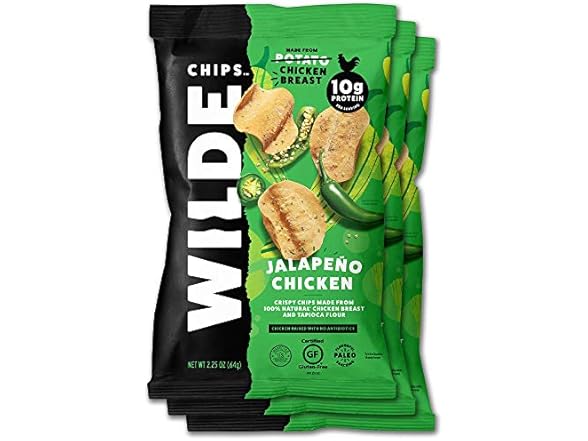 Jalapeño Chicken Chips by Wilde Chips, 3 Pack