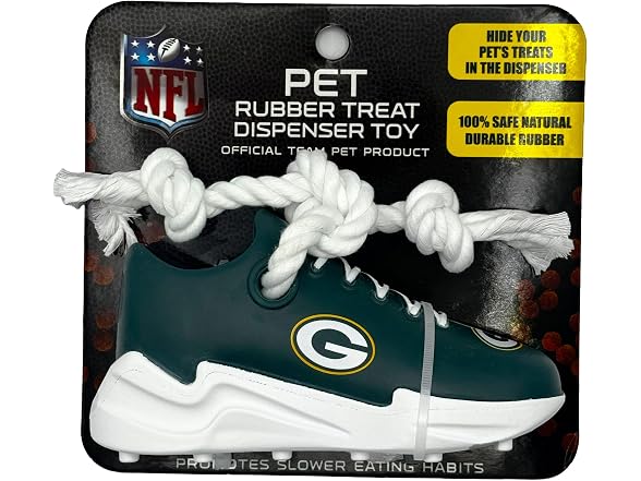 Pets First NFL Green Bay Packers Cleat Sneaker Spike Dog Toy