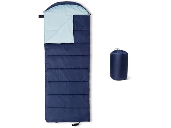 Amazon Basics 50F Warm Weather Bag - Navy Blue