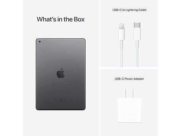 Apple iPad (9th Generation): with A13 Bionic chip, 10.2-inch Retina Display, 64GB, Wi-Fi, 12MP front/8MP Back Camera, Touch ID, All-Day Battery Life – Space Gray (Open Box)