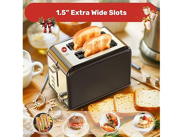 YSSOA 2 Slice Stainless Steel Toaster