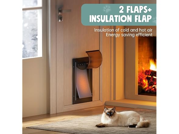 Aluminum 3-Flap Insulated Cat Door