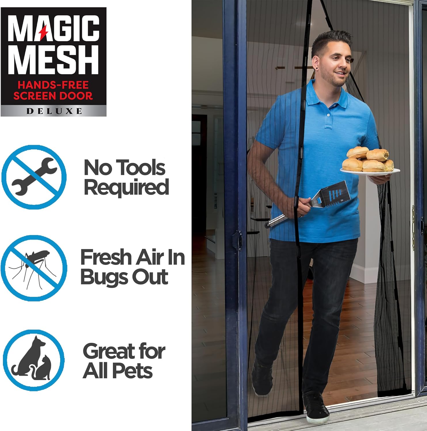 Magic Mesh Deluxe, Black | Magnetic Screen Door - Gallery 11