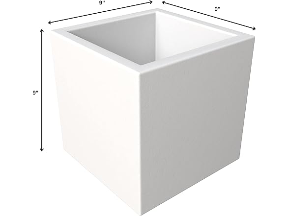 LeisureMod FLP9W Fern Planter White, 9"