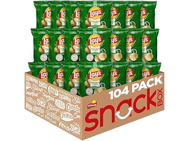 $24.99, Was $49.99, 50% Off! Lays Potato Chips Sour Cream and Onion 104pk dealfomo