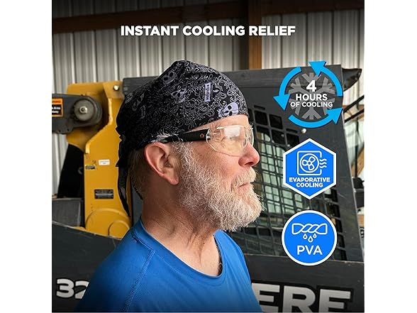 Ergodyne Chill-Its Cooling Dew Rag Skulls