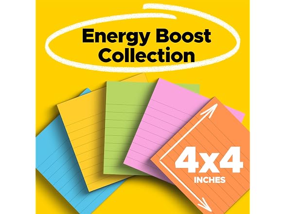 Post-it Post-it Super Sticky Lined Notes, 6