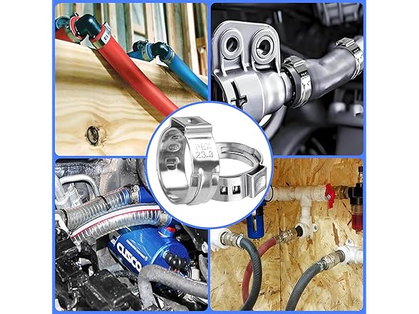 100 Pcs 1/2'' & 50Pcs 1'' Pex Cinch Clamp Ring