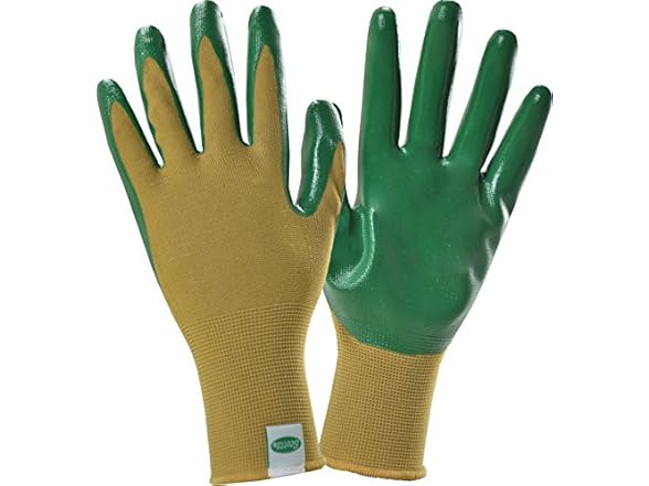 10PK Scotts Nitrile Dipped Palm, Nylon Shell Work Gloves
