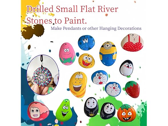 CYLHCM 2PCS Small Drilled Flat River