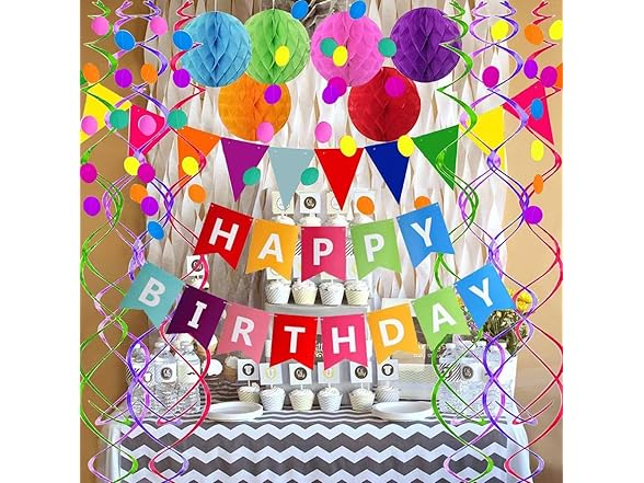 Rainbow Kid's Birthday Party Decorations