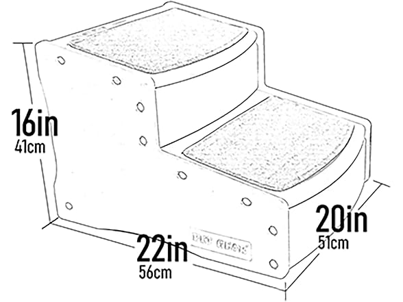 Pet Gear Easy Step II Extra Wide Pet Stairs, Espresso