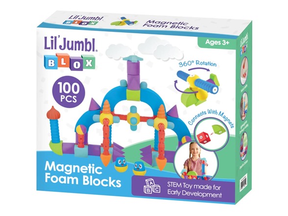 Lil' Jumbl LIJMFB75S Mag Blocks 75pc