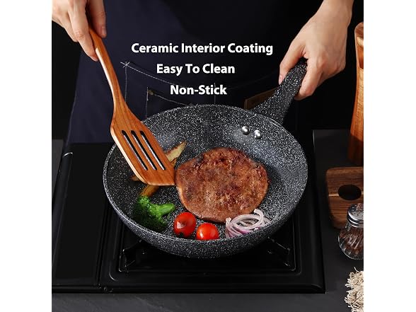 Lorren Home Trends 8" Ceramic Coated Fry Pan
