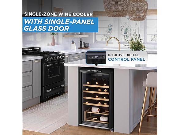 Unique Appliances Classic Retro 21" 28-Bottle Wine Cooler