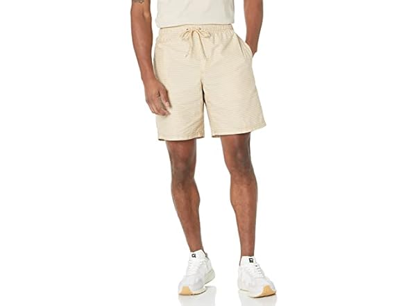 Khaki Brown White Stripe