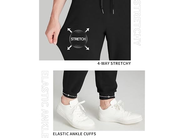 Idtswch Men (XL) Inseam Sweatpants Pants Black