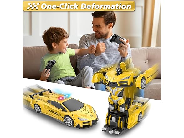 Yellow Transforming Police Car