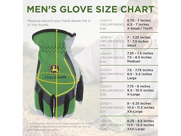 John Deere JD00002-Y Youth Jersey Gloves