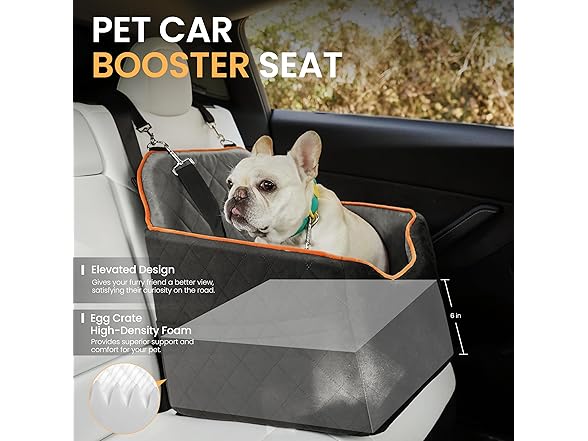 Dog Car Seat with Washable Mat