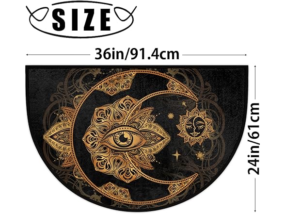 Lunar Half Circle Door Mat
