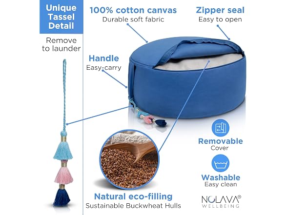 NOLAVA Round Zafu Meditation Cushion