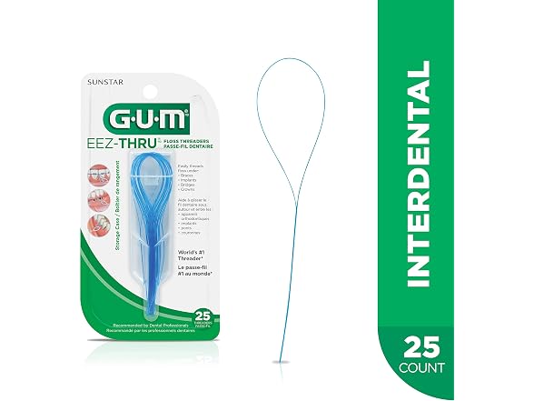 (3-Pack) GUM EEZ-Thru Floss Threaders