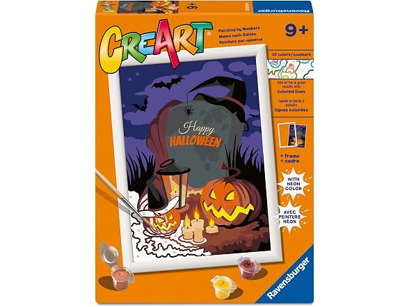 Ravensburger CreArt Halloween Paint by Numbers Kit for Kid