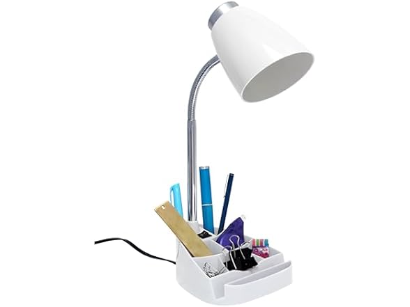 Simple Designs Simple Designs LD1067-WHT Compartmental Desk 