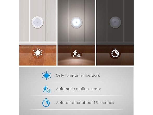 AMIR Motion Sensor LED Lights 12-Pack