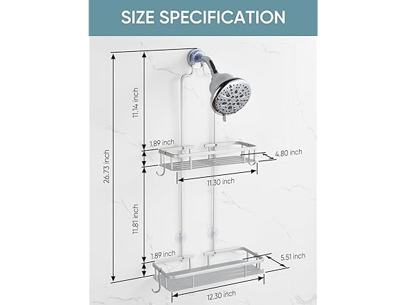 Cobbe Anti-Swing Shower Caddy