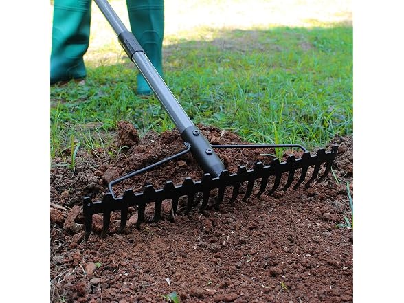Piefeak GAR-64 Heavy Duty Garden Rake 17 Tine 1.6m