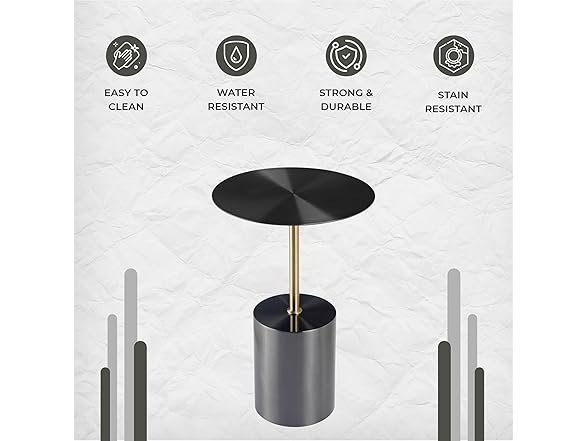 LeisureMod Malta Round Side Table