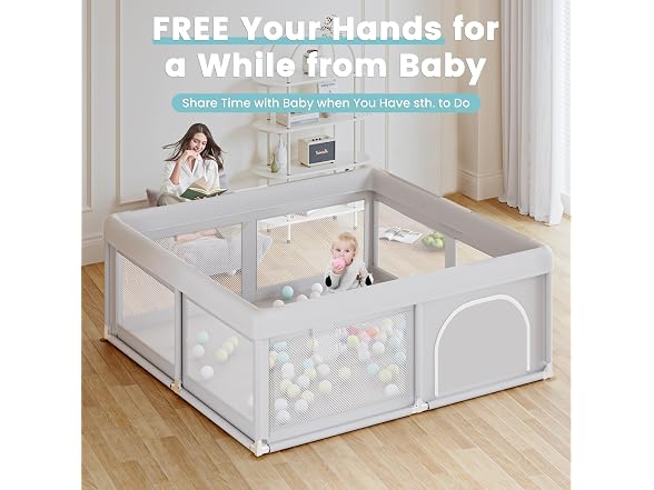 Baby Playpen 50x50 Inch, Play Pens