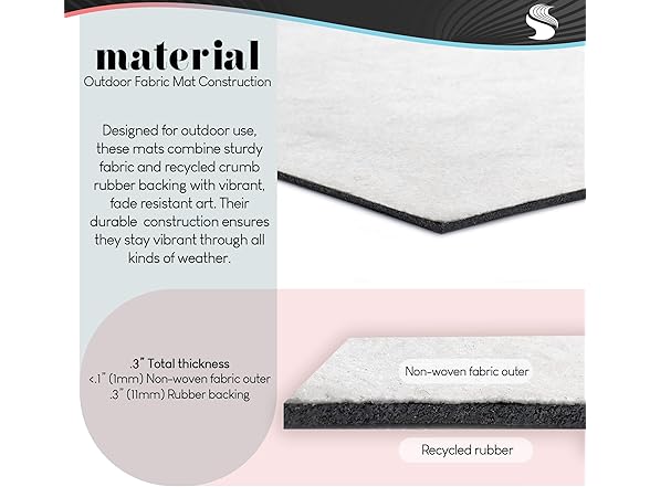 Distressed Damask Door Mat 18"x30"