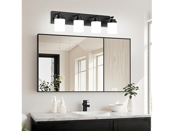 Modern LED 4-Light Bathroom Light Fixture