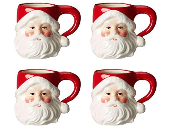 Cosmos Gifts Ceramic Classic Santa Heads Mugs
