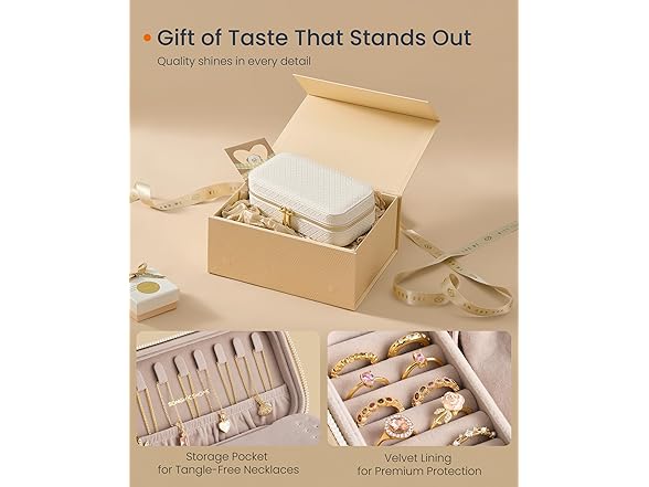 SONGMICS HOME Travel Jewelry Case