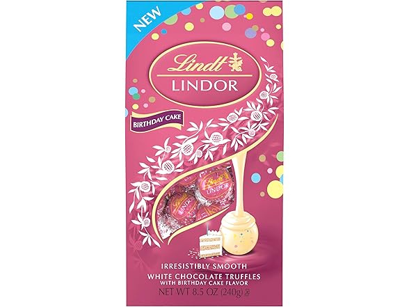 Lindt Lindor Birthday Cake White Truffle