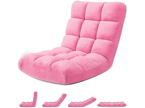 Folding Floor Gaming Chair, 14-Position