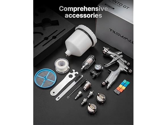 TILSWALL Pinto GT HVLP Spray Gun Kit Gray