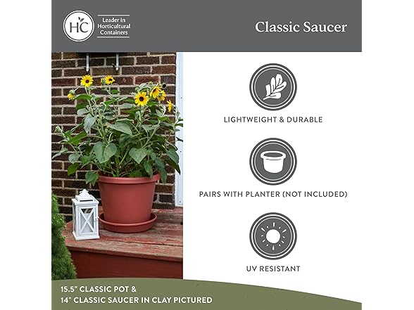 HC Plant Saucer 21in Slate Blue