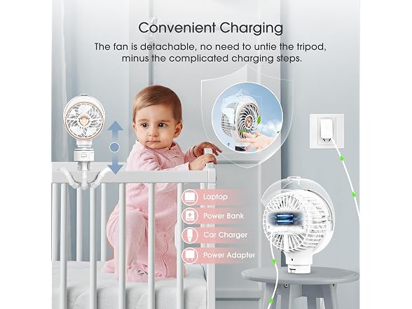Ausic Misting Portable Stroller Fan